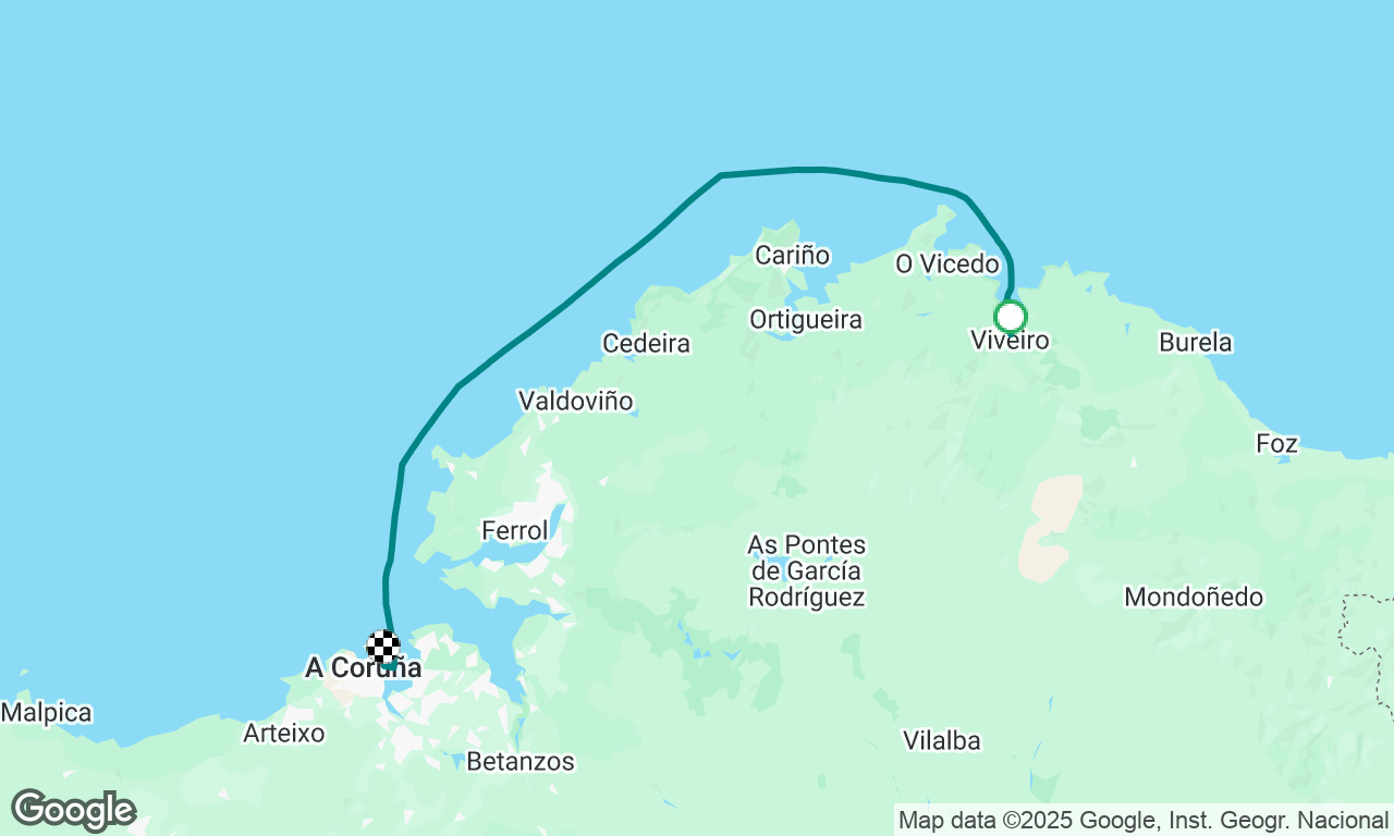 Viveiro to A Coruña