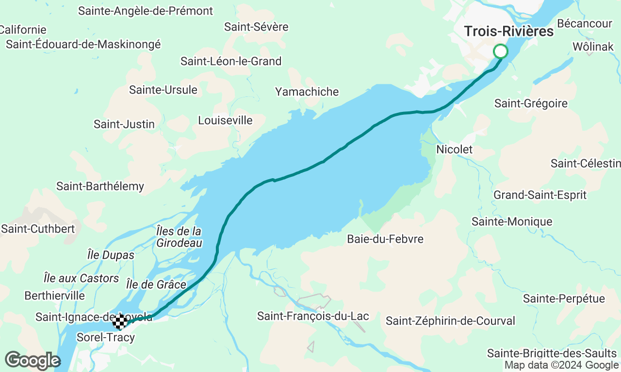 Trois-Rivières vers Sorel