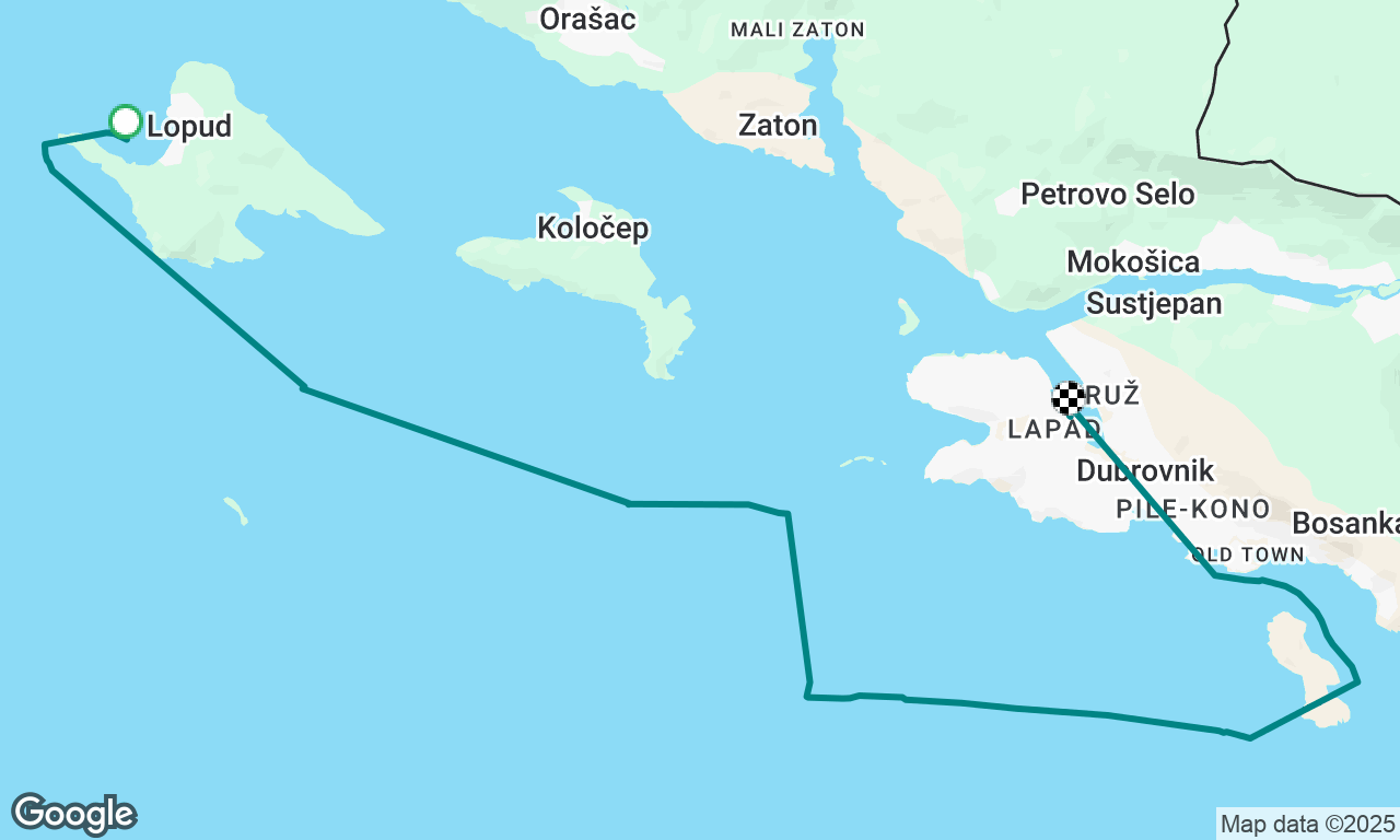 Lopud to Marina Frapa, DBV 27.06.2025