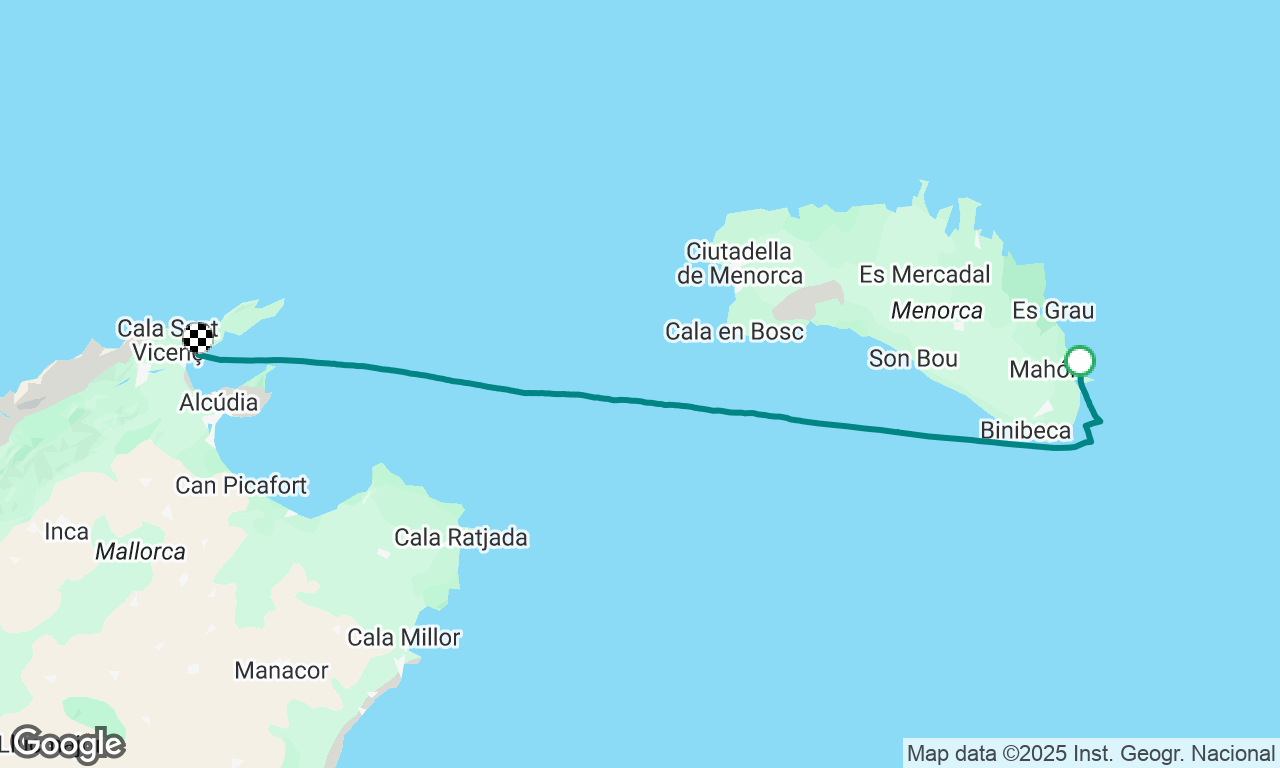Es Castell, Menorca to Pollenca, Mallorca