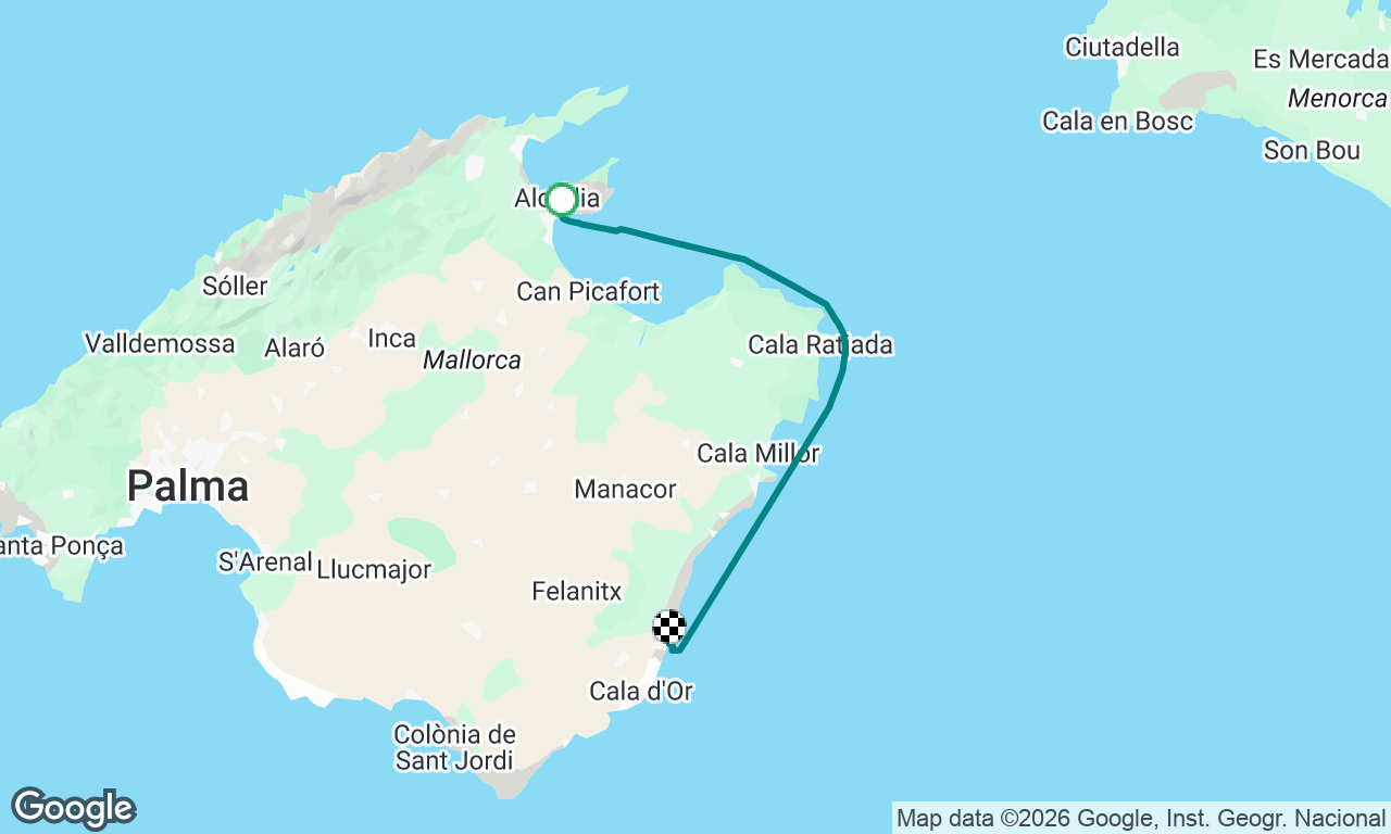 Alcudia to Portocolom