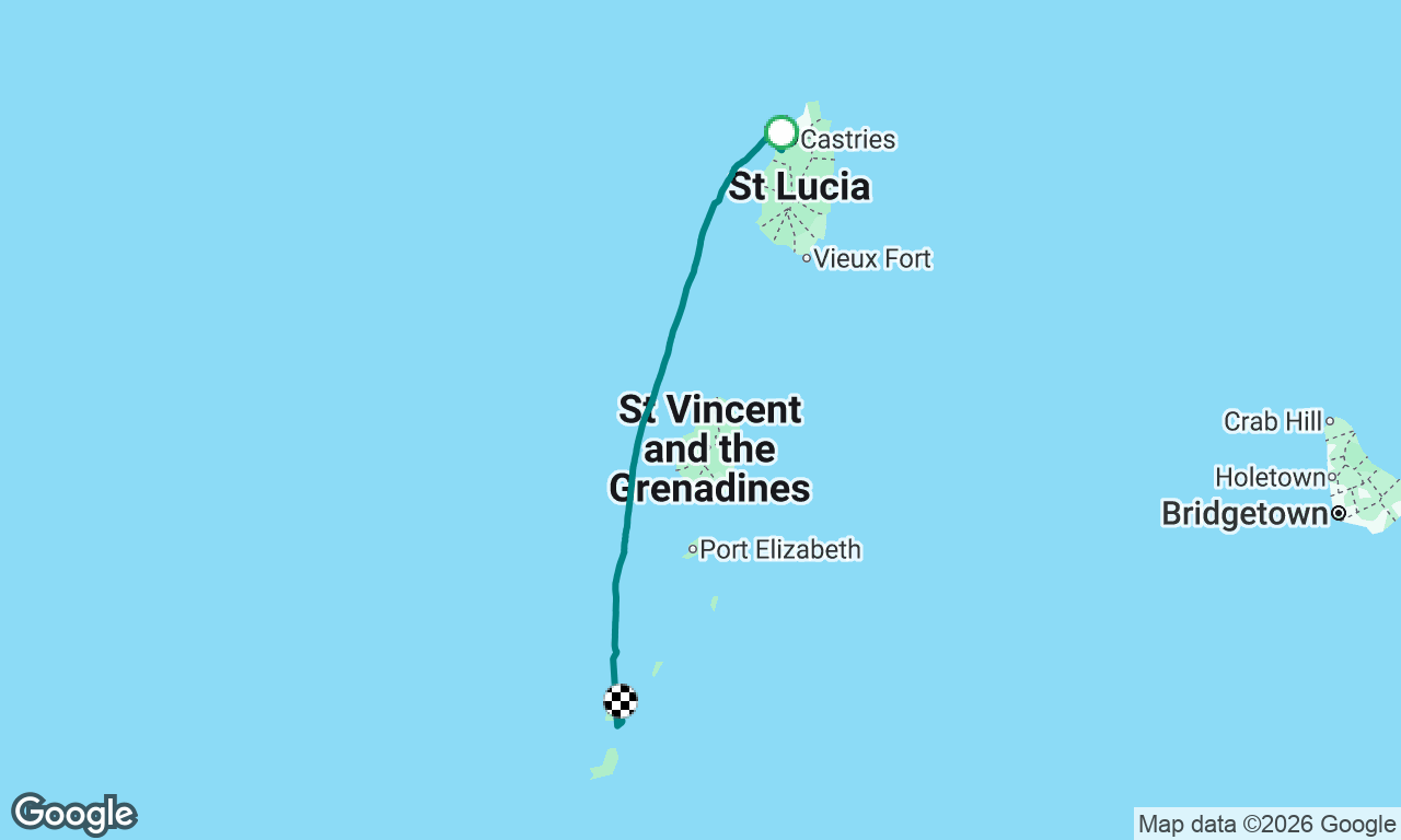 St Lucia to St Vincent & The Grenadines