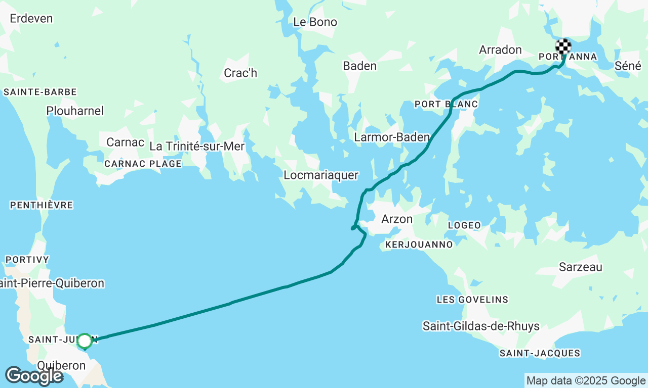 Quiberon to Belleview, Morbihan