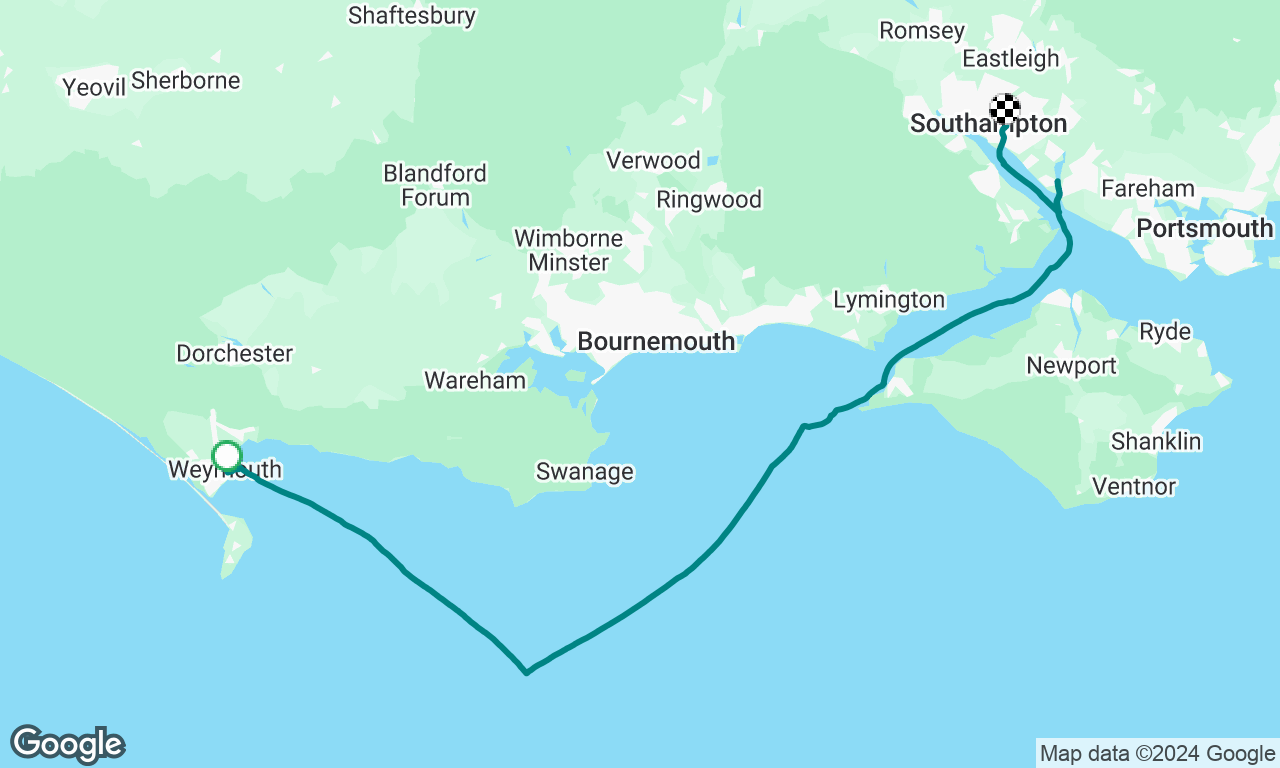 Weymouth to Shamrock Quay