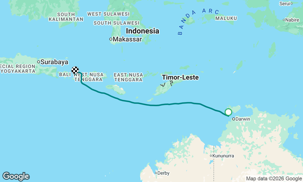 Darwin to Lombok