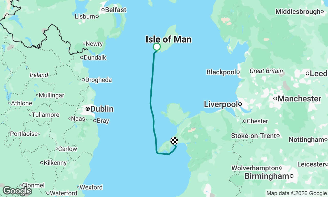 Port Erin, Isle of Man to Pwllheli, Wales