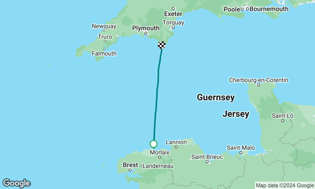 Roscoff - Salcombe f4 with 2m swell