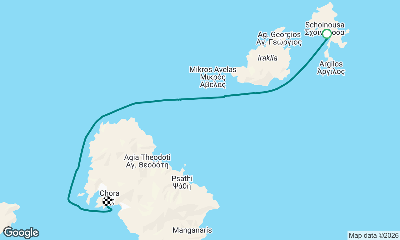 Schoinoussa to Ios Charter