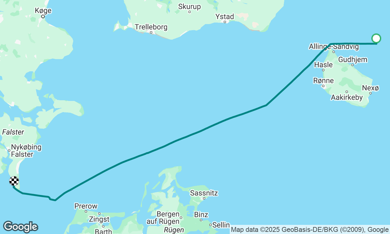 The way to Bornholm. Passage 4. Christiansø - Gedser