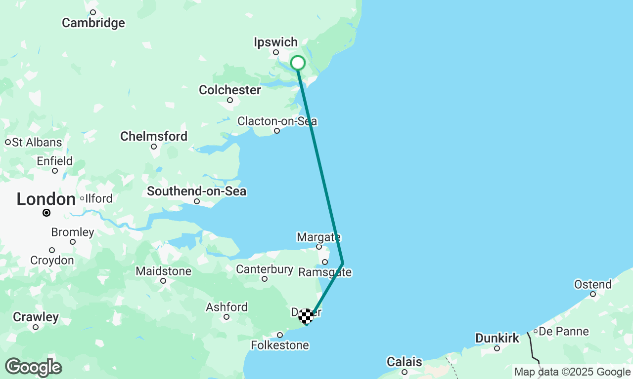 Moonstruck delivery voyage - Leg1 Felixstowe to Dover