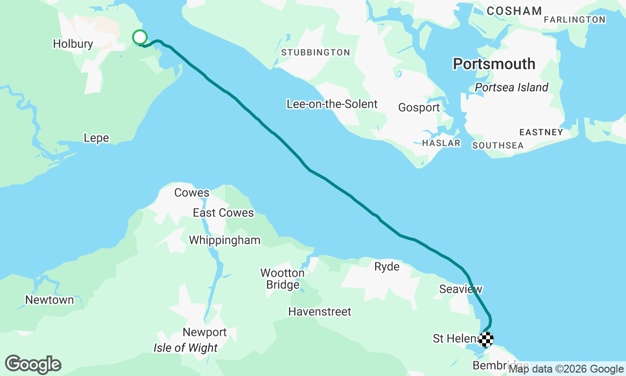 Ashlett to Bembridge Beach