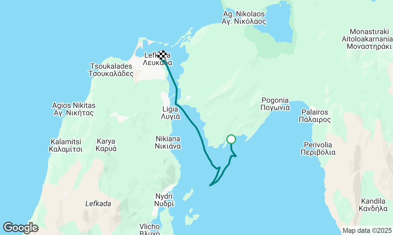 Vathiavali Beach Bar to Lefkás Marina