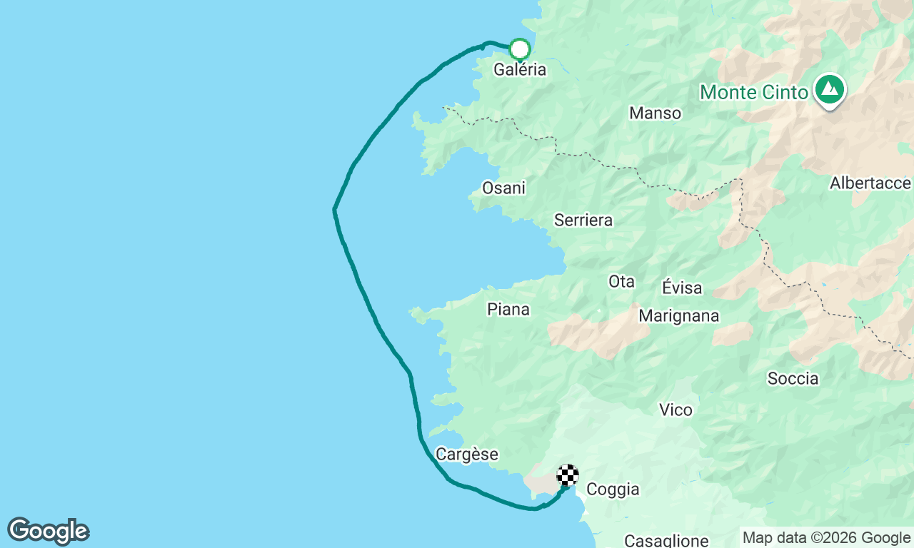 A nice sail along the west of corse