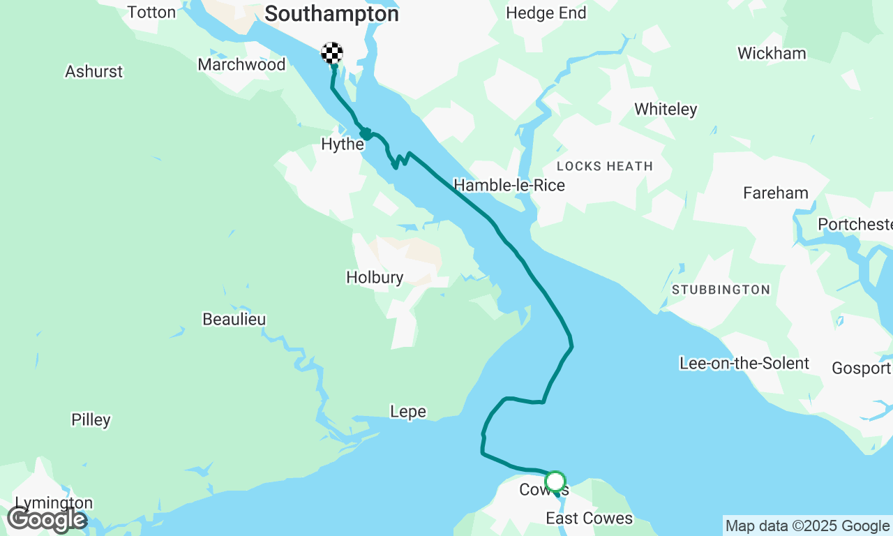 Cowes to Southampton 