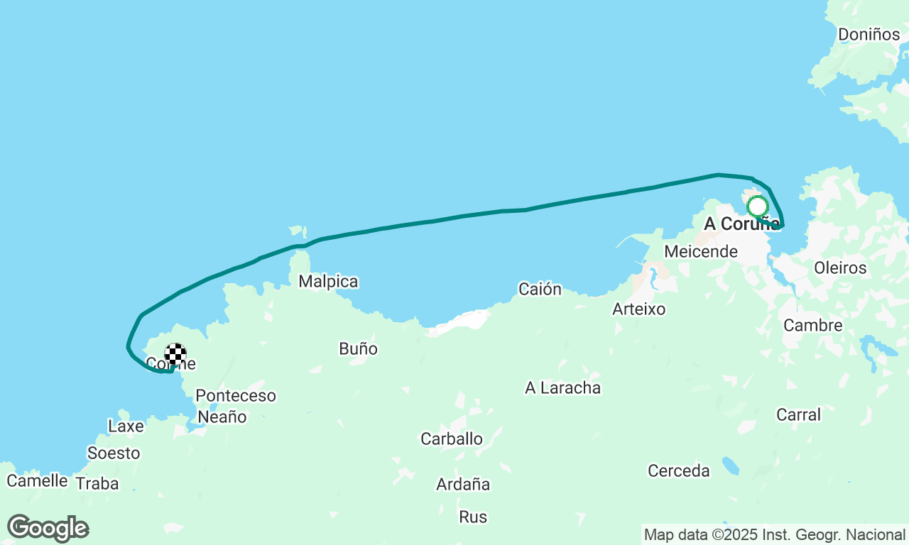 A Coruña to Corme