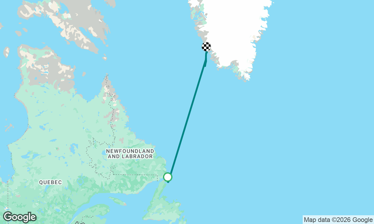 St Anthony NL, Canada to Paamuit, Greenland