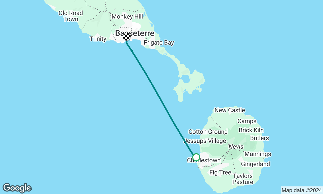 Charlestown to Basseterre, St Kitts