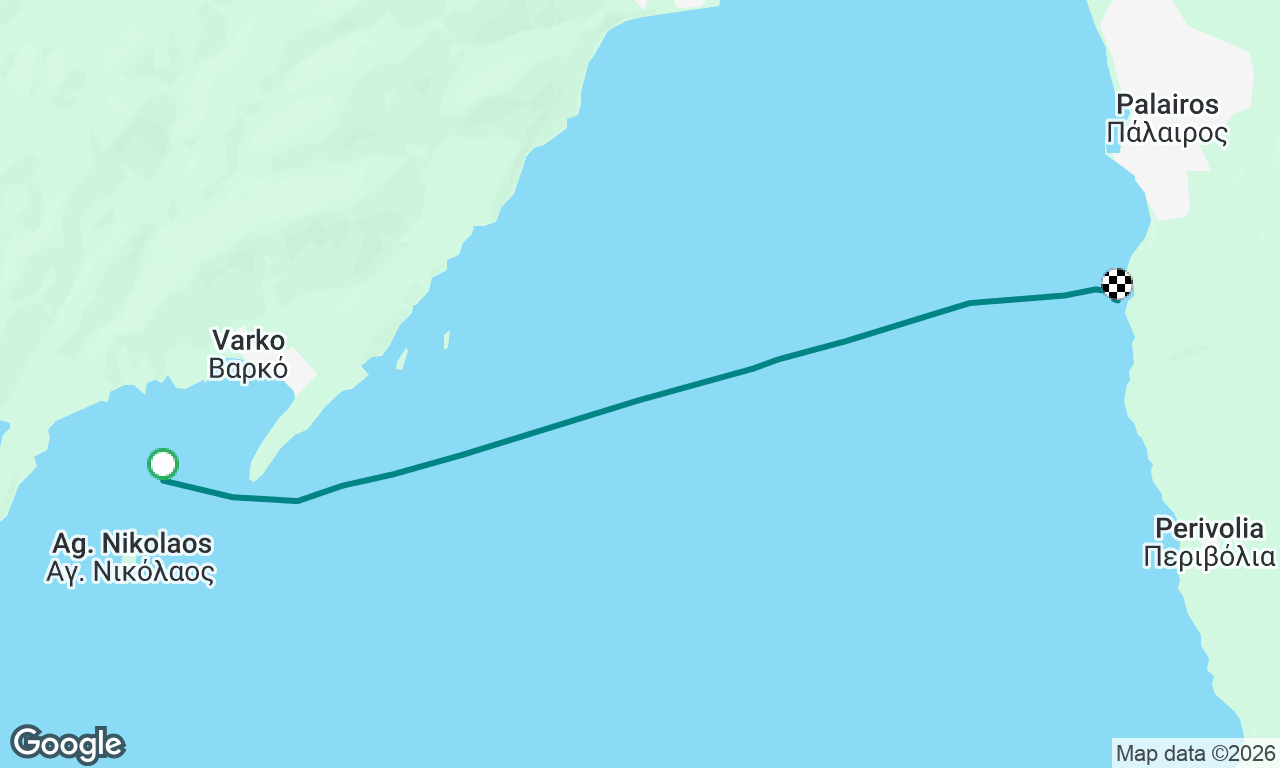 Abelike Bay (Meganisi) - Vounaki marina (West Mainland Greece): (Passage from anchorage to Vounaki marina - West Mainland Greece) - Day 6