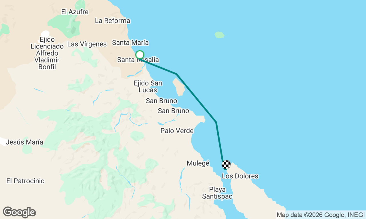 Santa Rosalía to Baja Concepcion-Santo Domingo