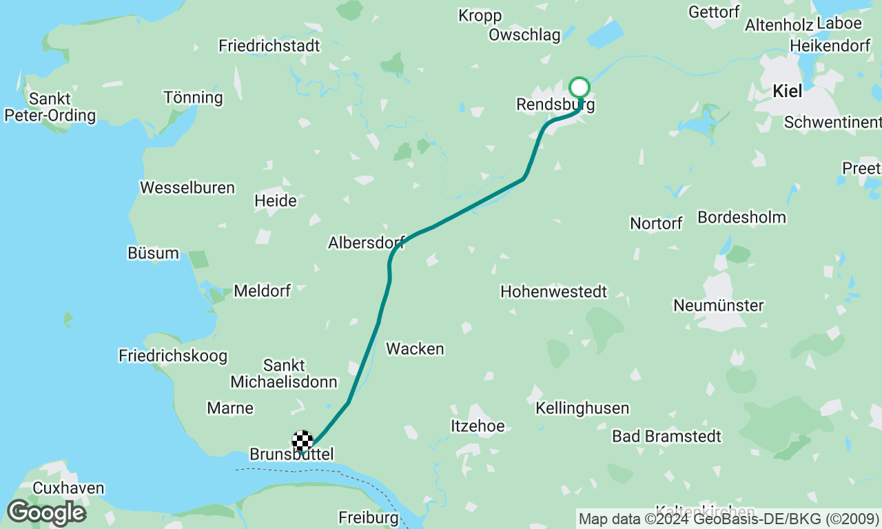 rendsburg to brunsbüttel