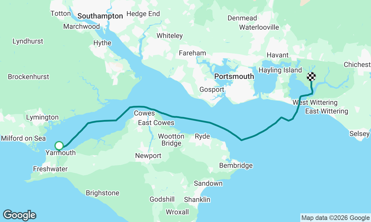Yarmouth to Thorney to take Sabre to her new home!