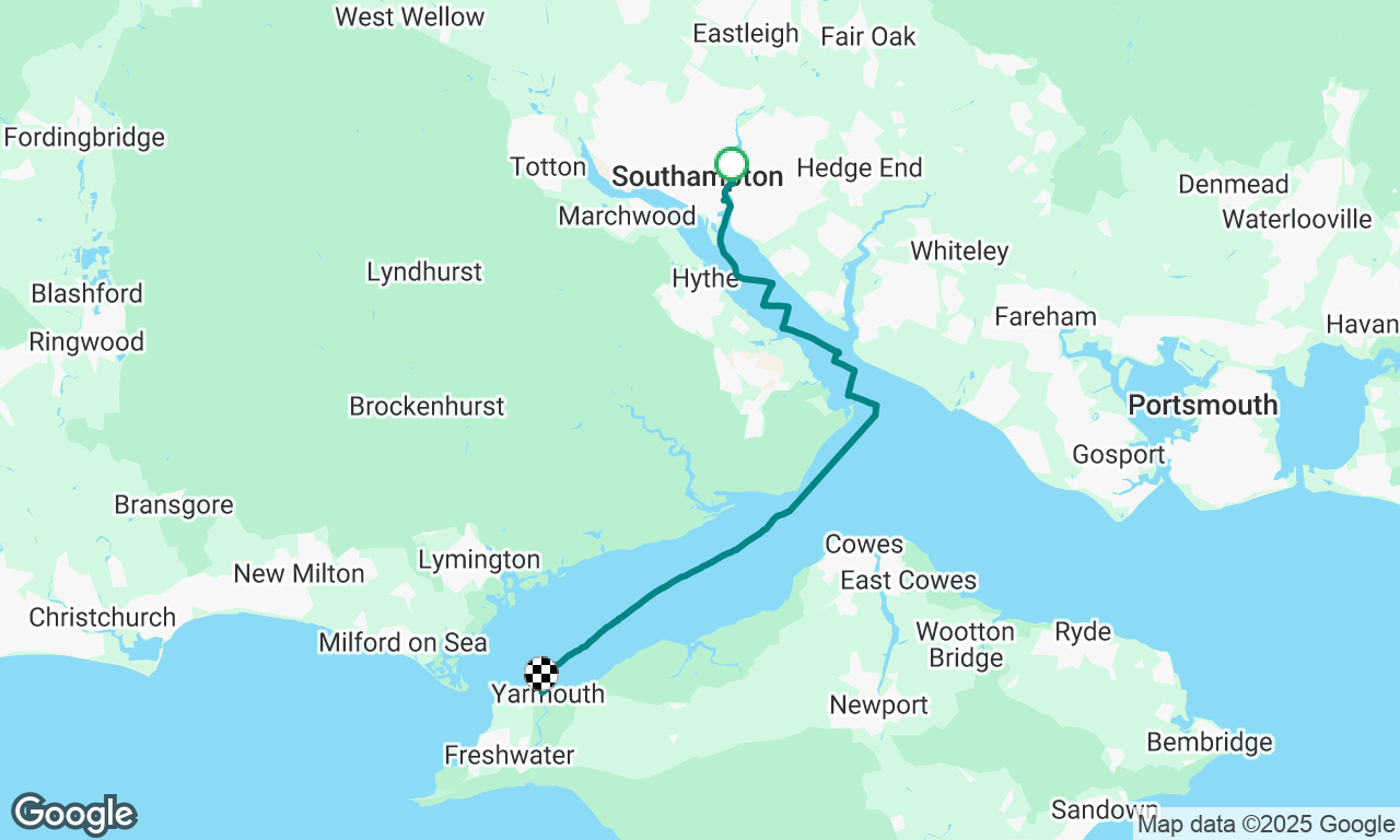 Shakedown passage, for both the vessel and crew