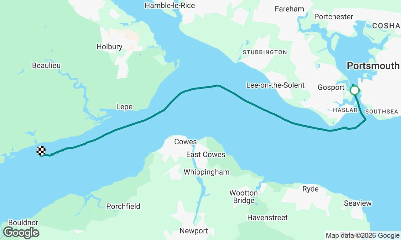 Portsmouth to Lymington anchorage