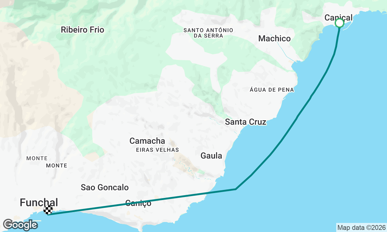 Caniçal to Funchal Harbour, Madeira