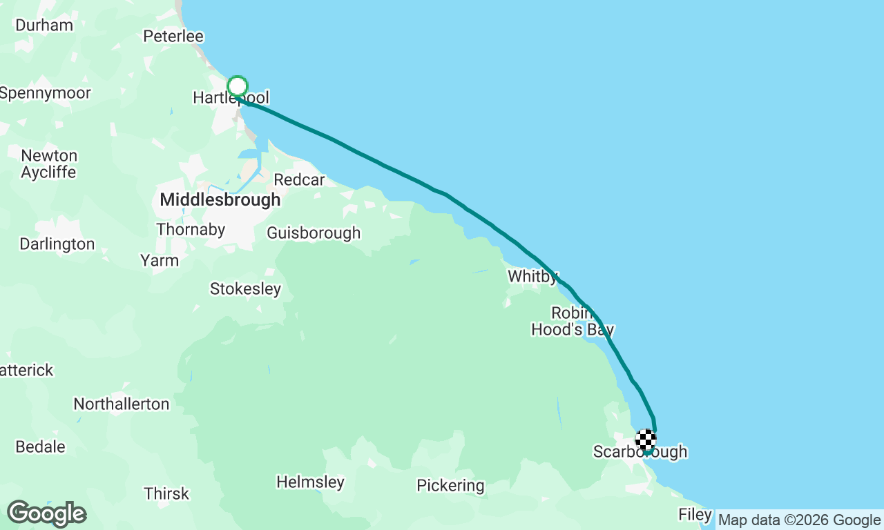 Hartlepool to Scarborough