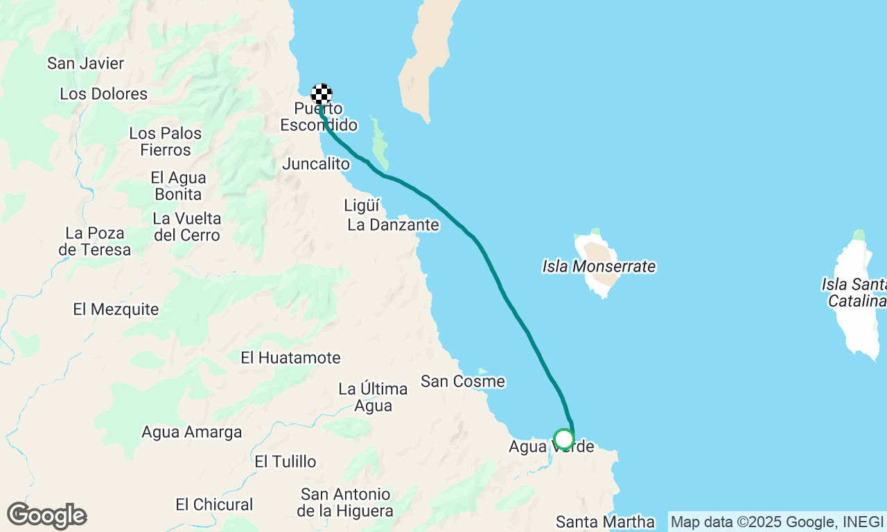 Agua Verde to Marina Puerto Escondido