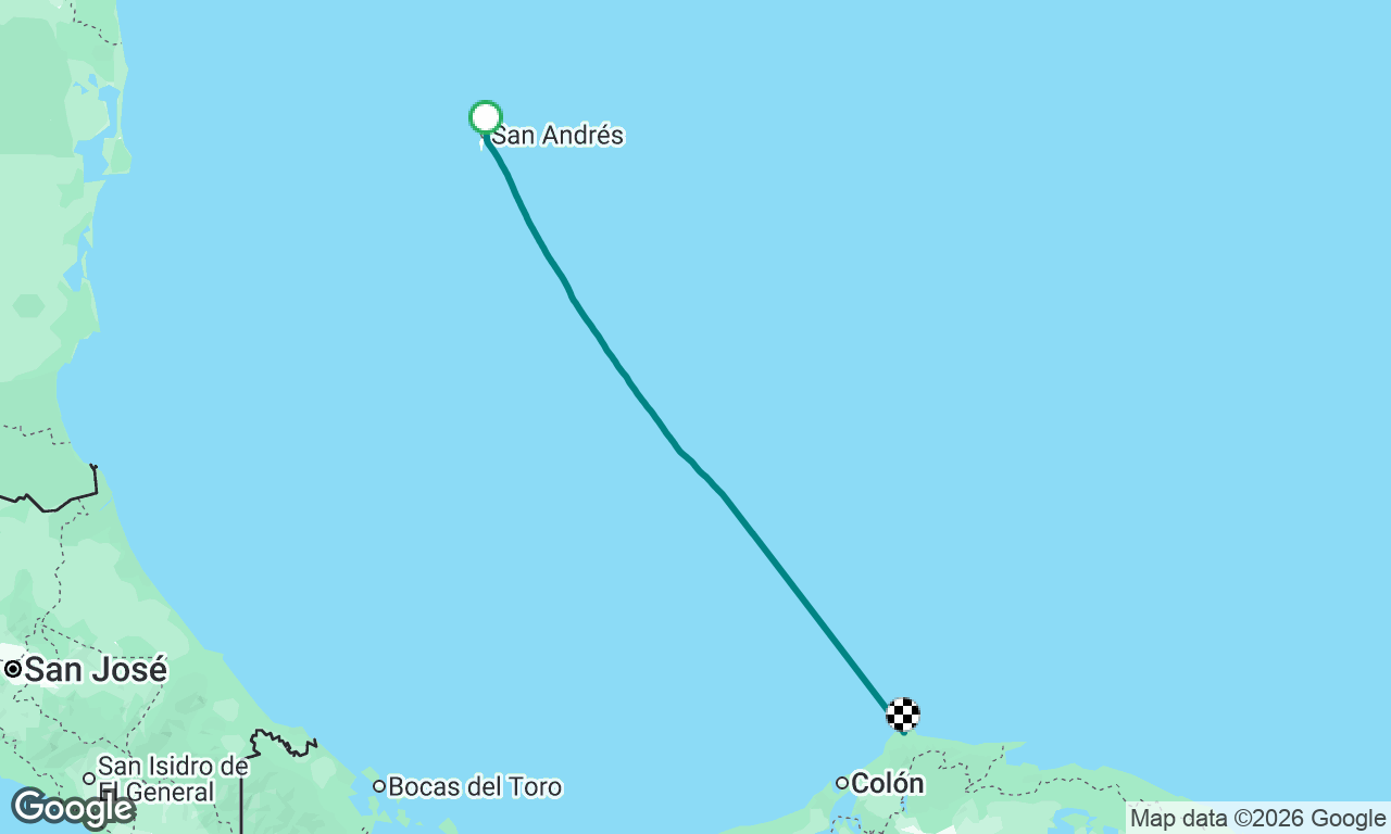 San Andrés, Columbia to Linton Bay, Panama