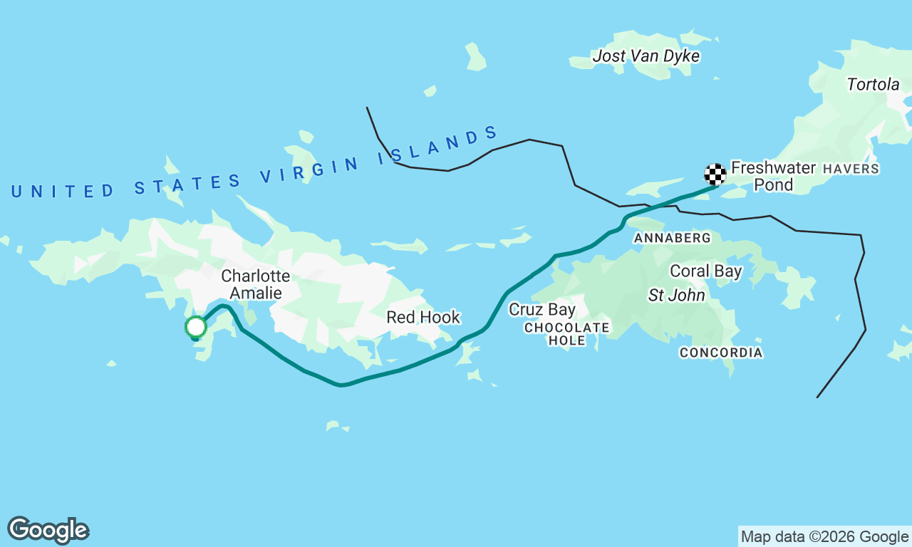 Water island to west end with Sean 