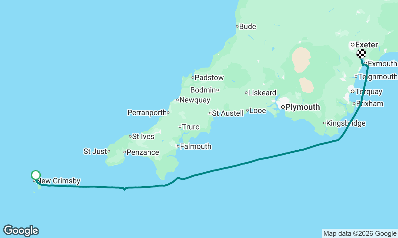 Sailing home from the Scillies