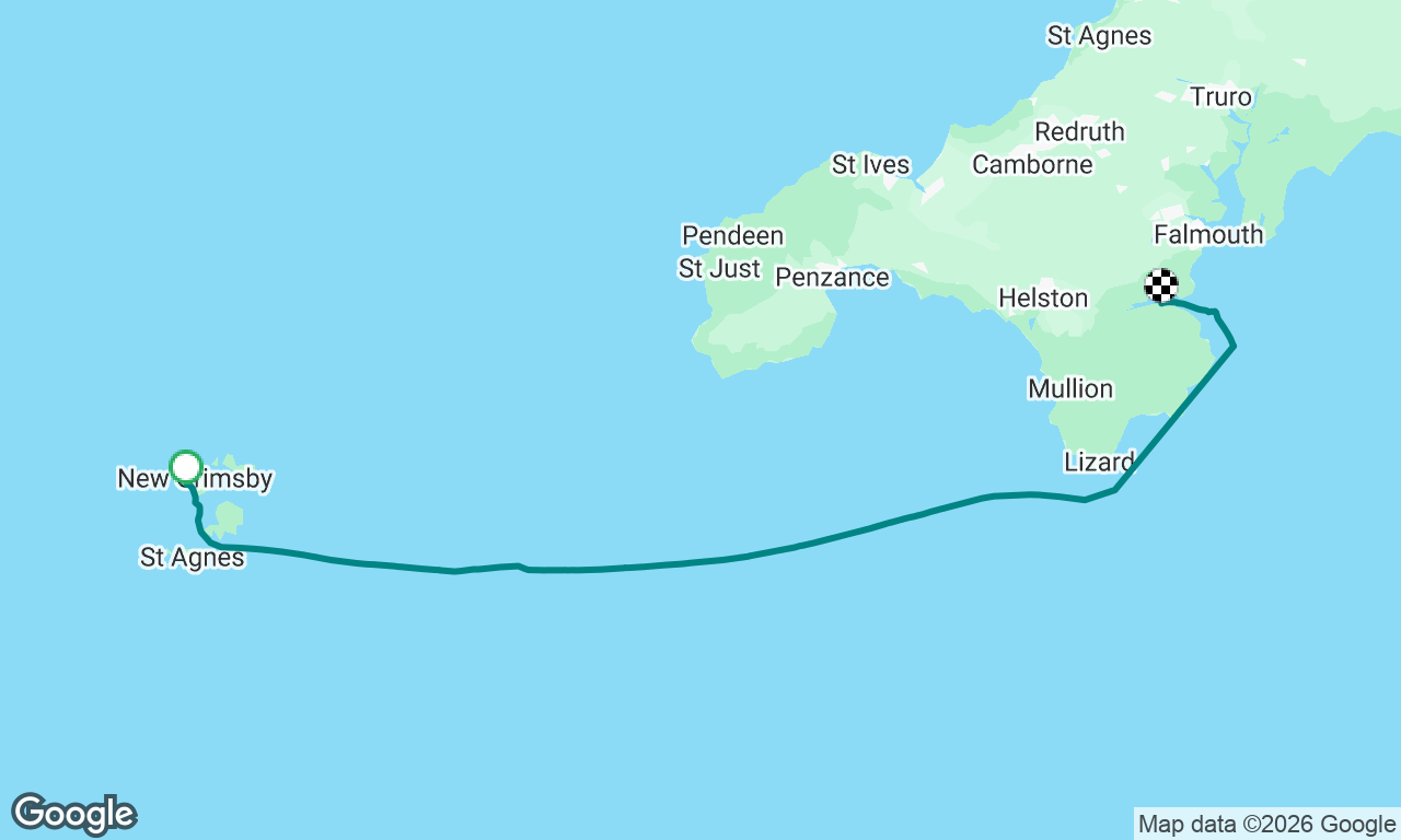 Bryher Isles of Scilly to Helford River