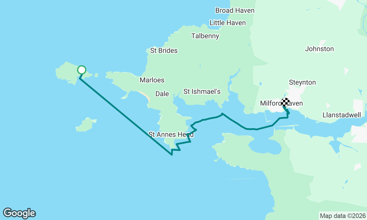 Skomer Island to Milford Haven