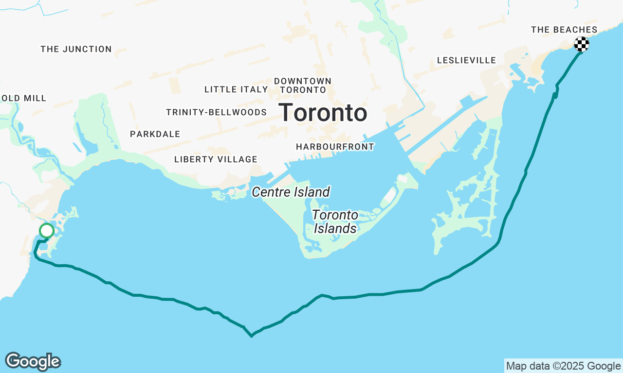 8th sail to Kew Beach for a swim