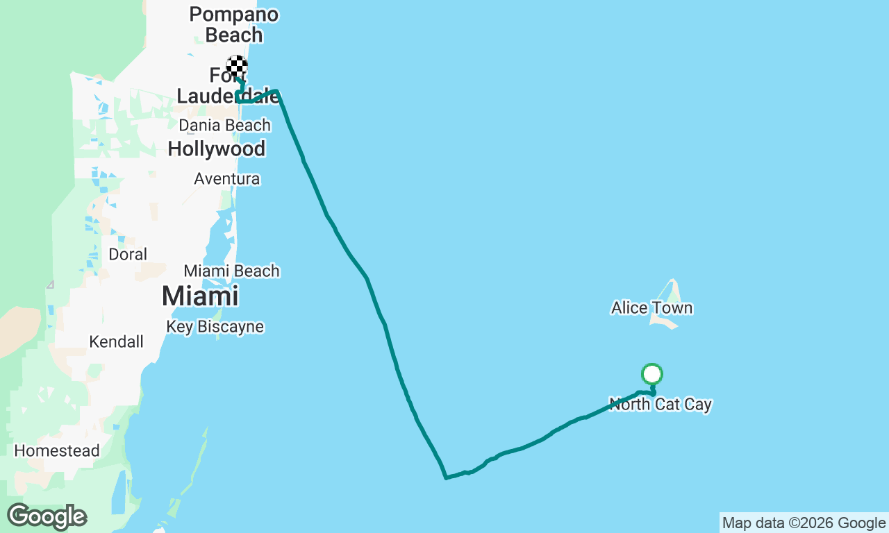Gun Cay to FLL with nighttime MOB drills