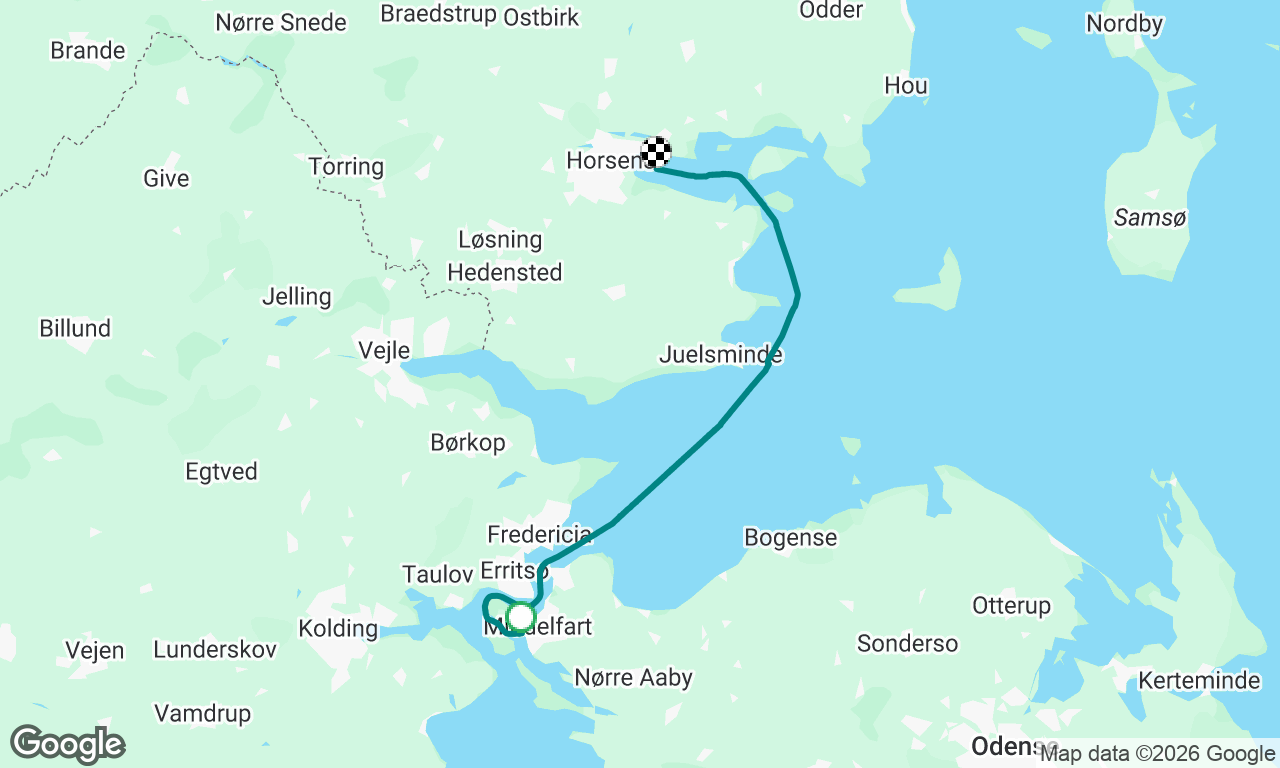 Middlefart to Horsens, Denmark