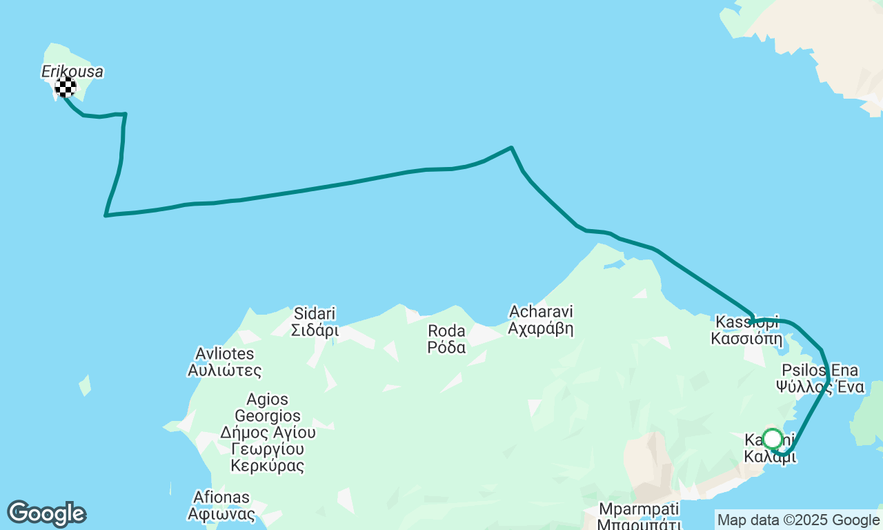 Kalami Beach to Ereikoussa 