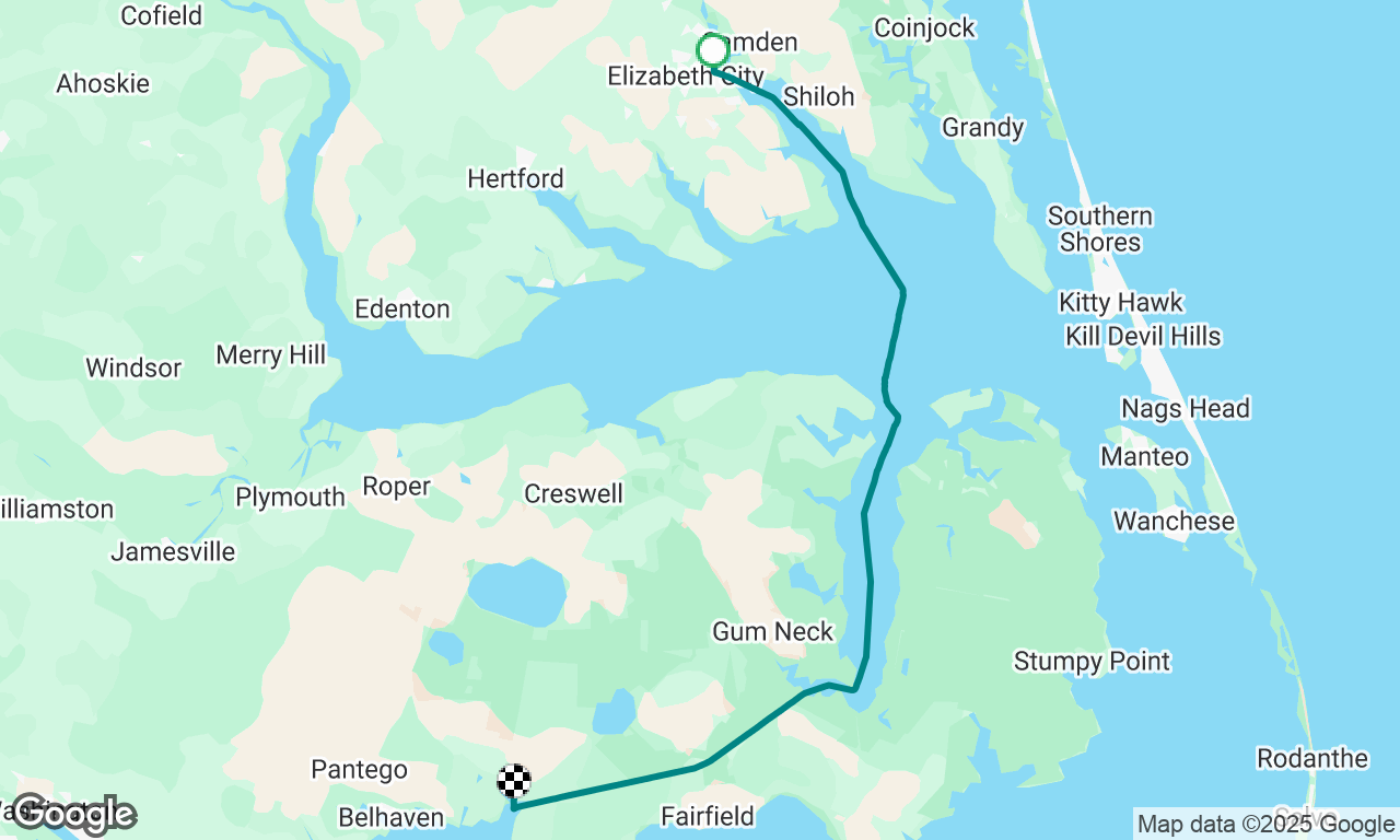 Crossing the Albamarle sound