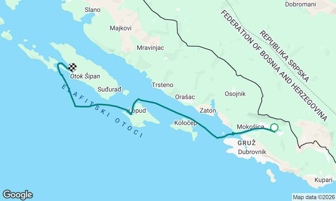 Dubrovnik to Sipanska Luka