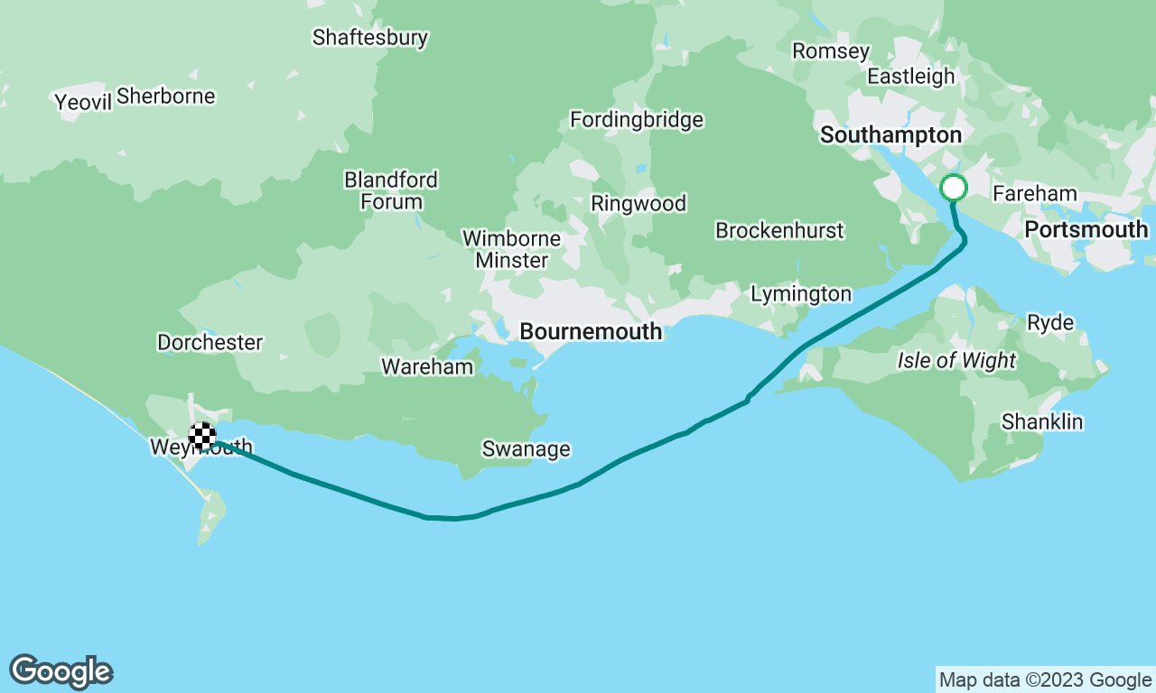 Hamble Point to Weymouth Flexisail rally