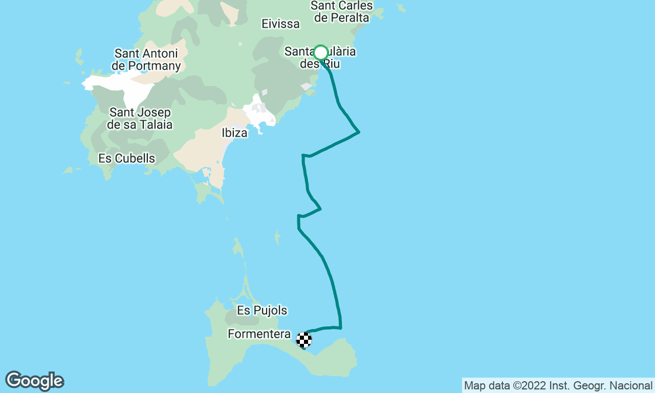 Lovely sail into wind to Formentera 