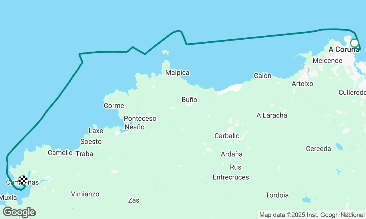 A Caruña to Camariñas
