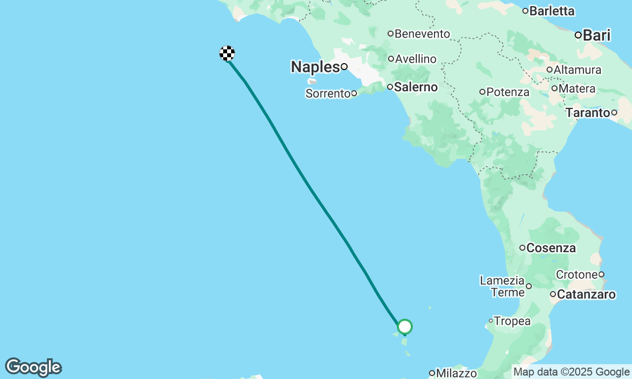 Delivery Lipari to Ponza