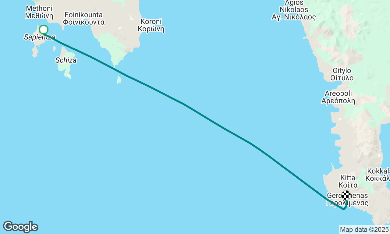 Kokkiva to Gerolimenas