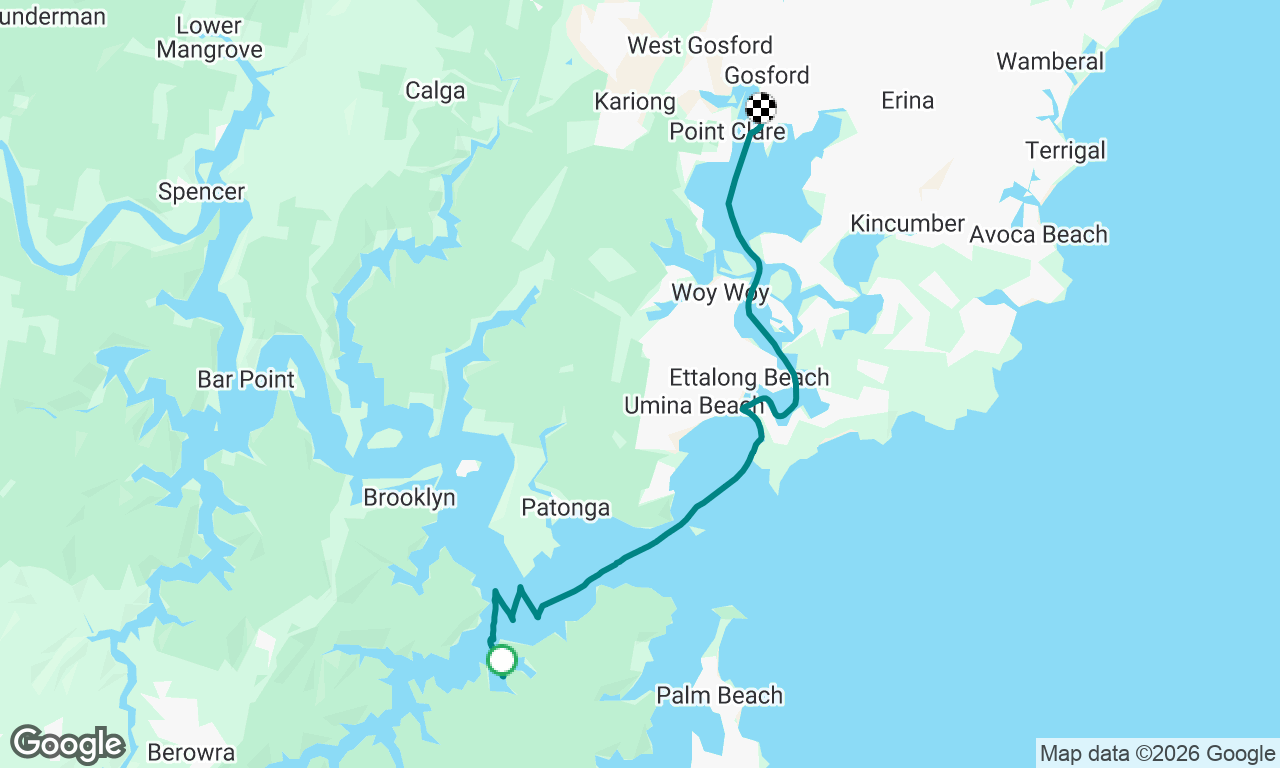 Returning to Gosford from Refuge Bay