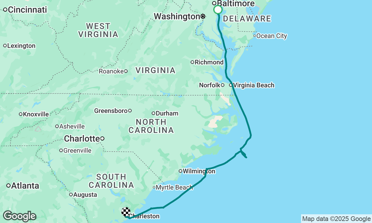 Annapolis to Charleston on Excess 14