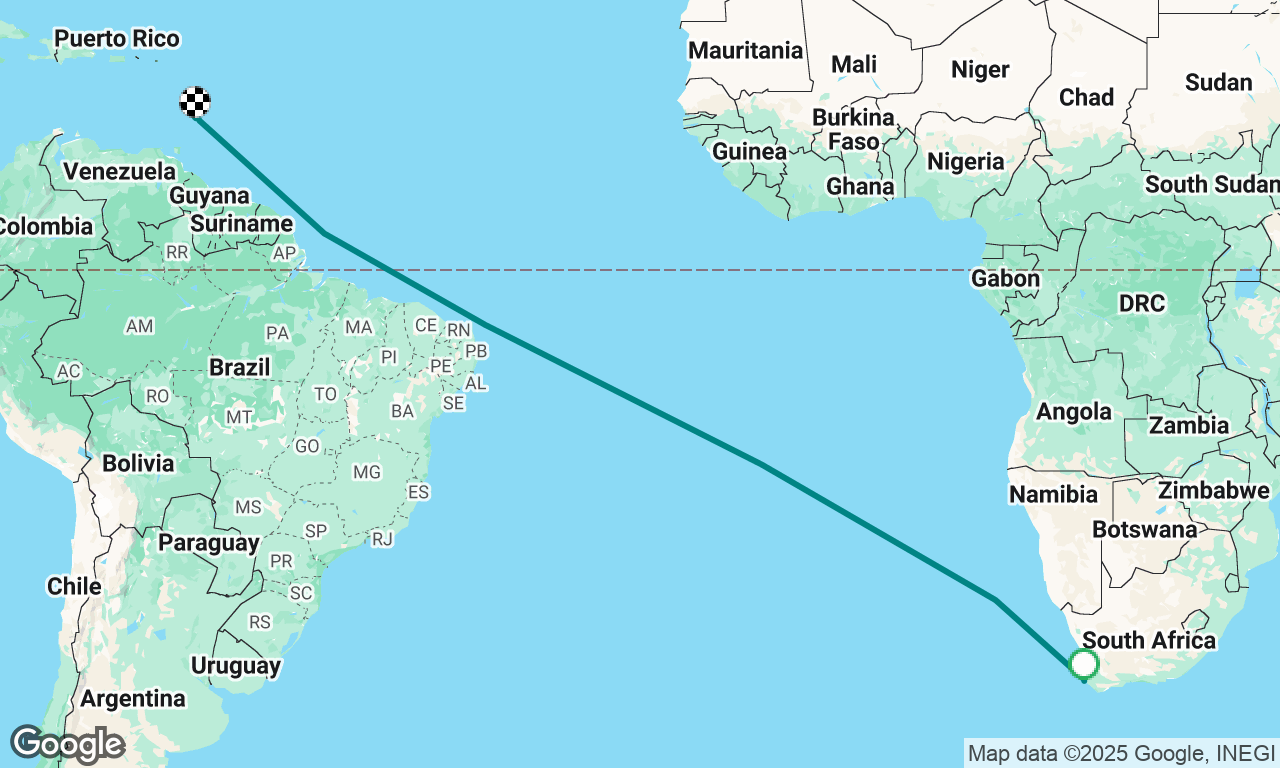 Atlantic Crossing Cape Town to Barbados 2025.