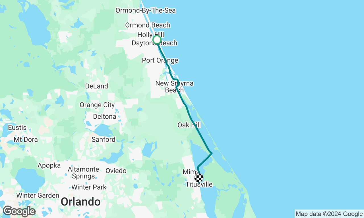 Daytona Beach to Titusville 